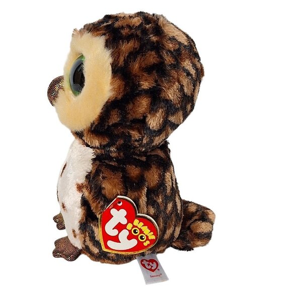 Ty Beanie Boos Sammy Brown Owl Plush 6.25" - Picture 5 of 8